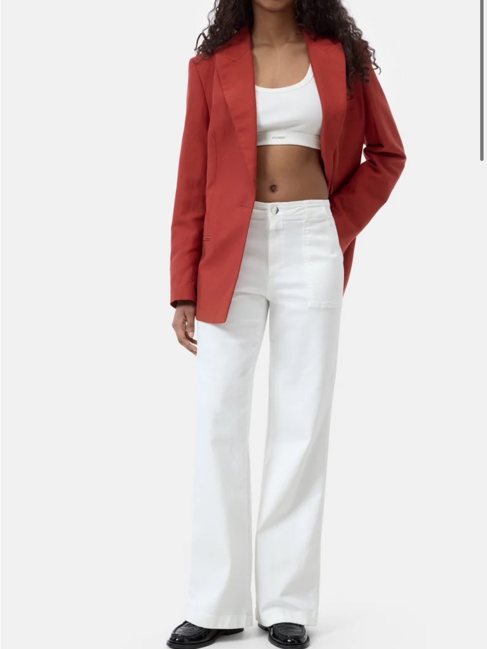 CLOSED JEANS (bought recently from Shopbop) Aria White Wide Leg Jeans Size 25